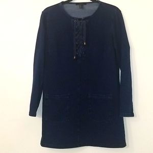 Denim shift dress